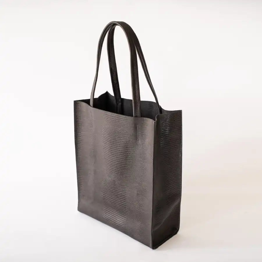 Tote Yoko - Piel negro grabado Iguana