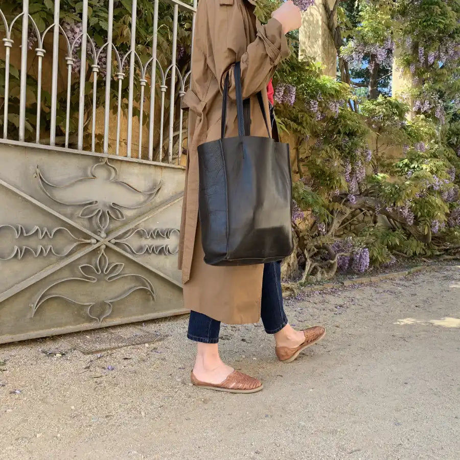 Sac cabas Yoko - En cuir noir