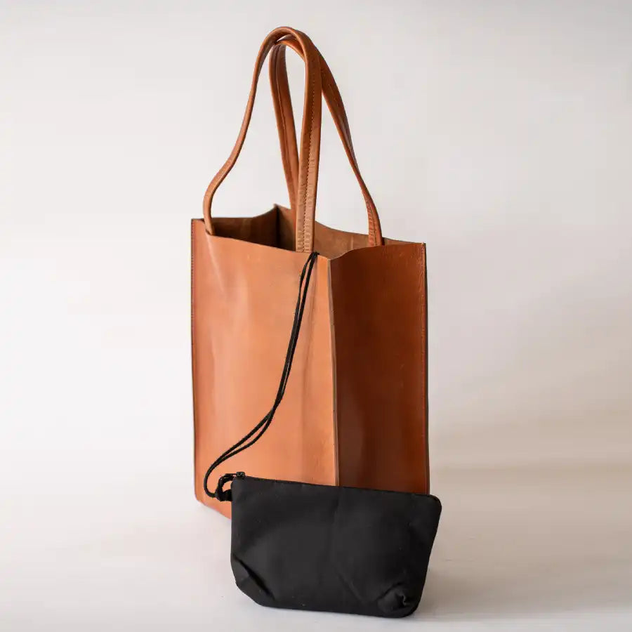 Sac cabas Yoko - En cuir caramel